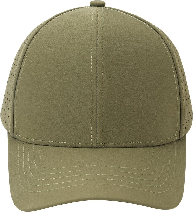 VOBOOM Men Quick Dry Baseball Cap Laser Cut Mesh Ball Curved Brim Snapback Hat - Image 2